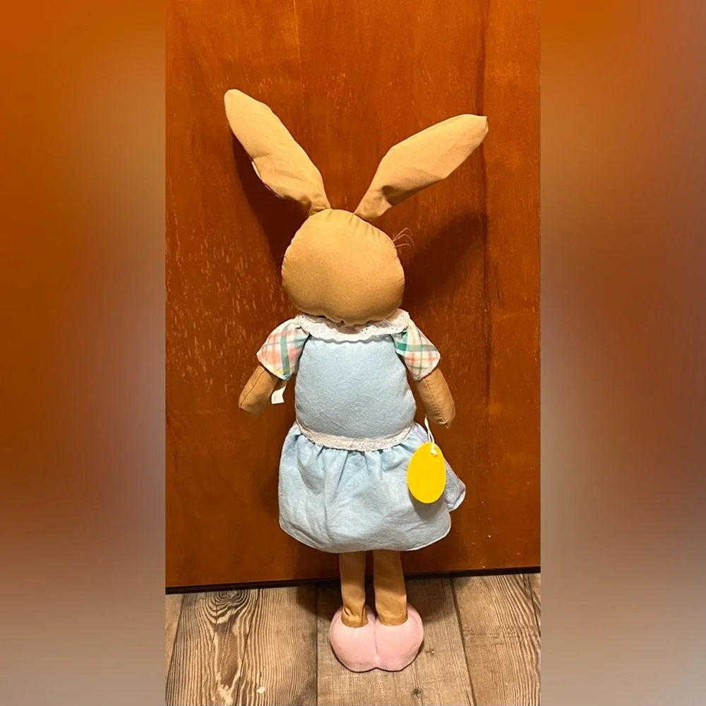 Plaid Dress Easter Bunny Decor - Picture 2 of 4